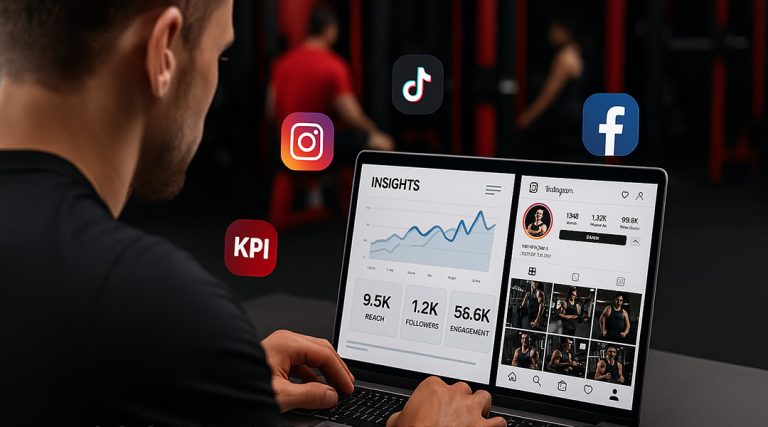 Fitness Coach checking KonvergeDigital Social Media Management Service Insights